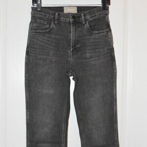 Everlane The Cheeky Bootcut Women's High Waisted Black Straight Leg Jeans sz 28